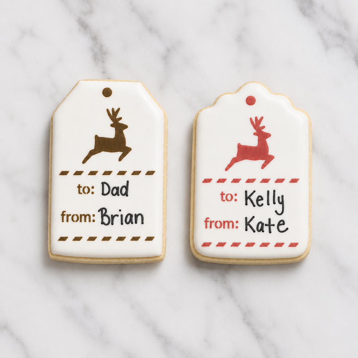 Deer Gift Tag Cookie Stencil bakeartstencil