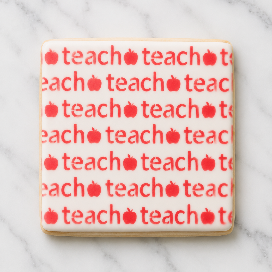 Teach Repeat Cookie Stencil bakeartstencil