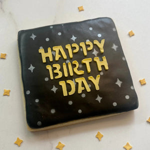 Birthday Battle Cookie Stencil bakeartstencil
