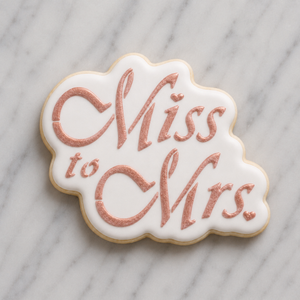 Miss to Mrs. Cookie Cutter and Stencil bakeartstencil