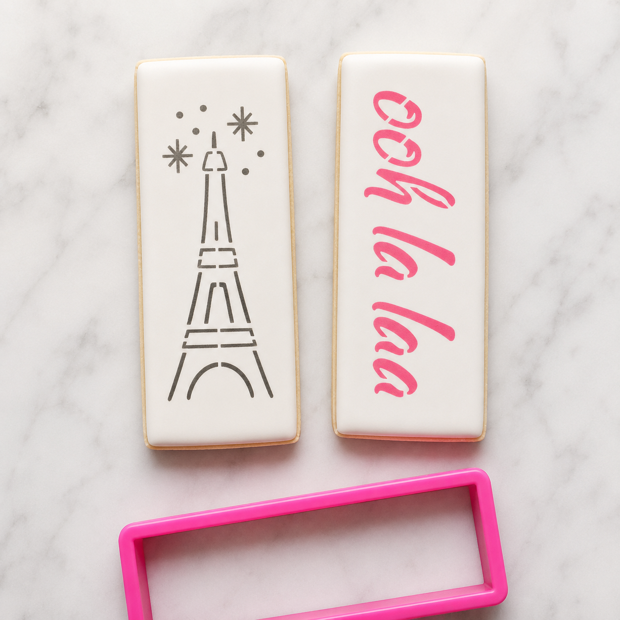 Parisian Stack Stick Cookie Stencil bakeartstencil