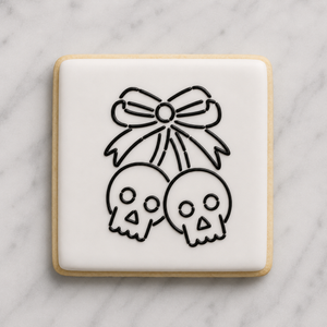 Skull Bow PYO Cookie Stencil bakeartstencil