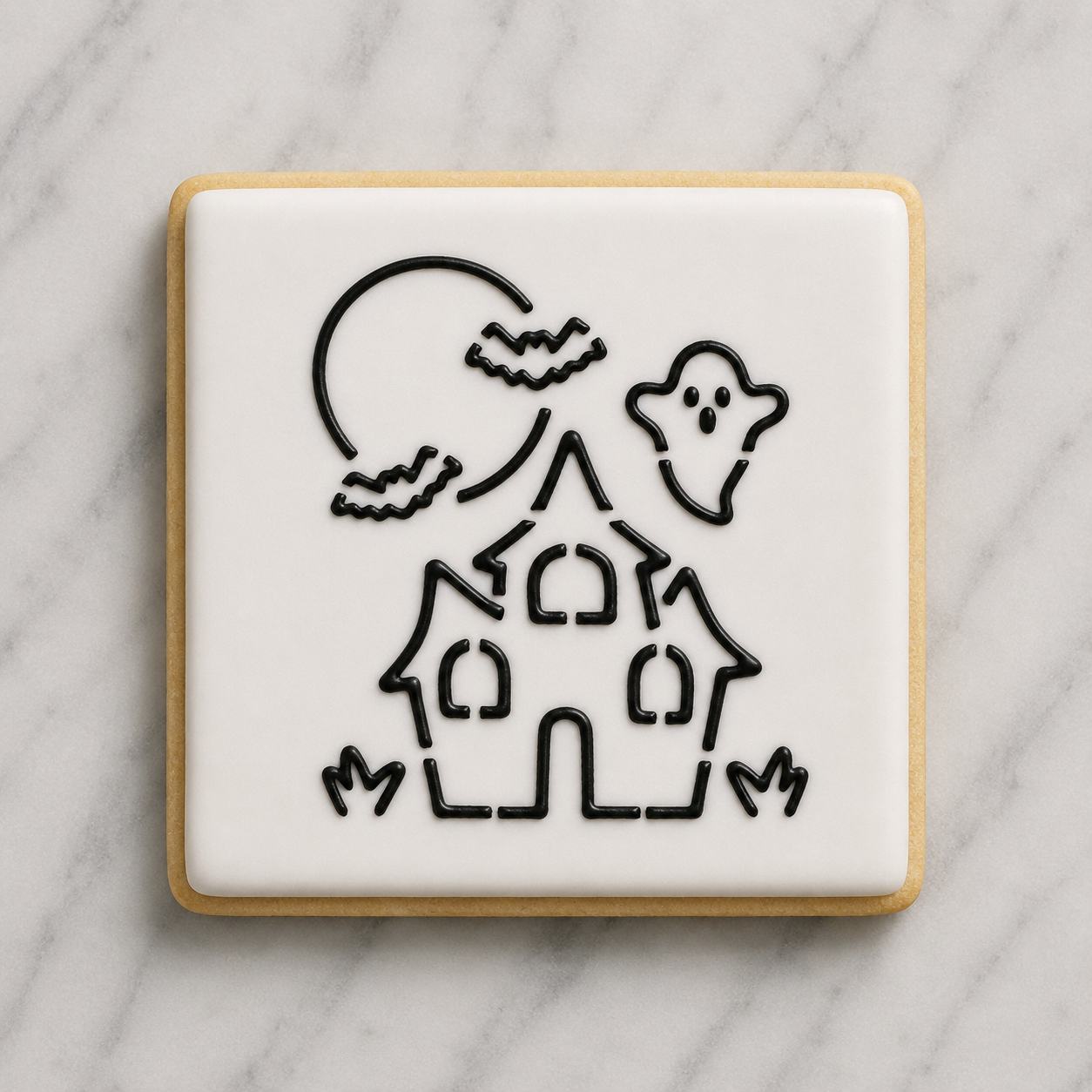 Haunted House PYO Cookie Stencil bakeartstencil