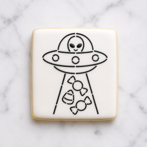 Alien Encounter PYO Cookie Stencil bakeartstencil
