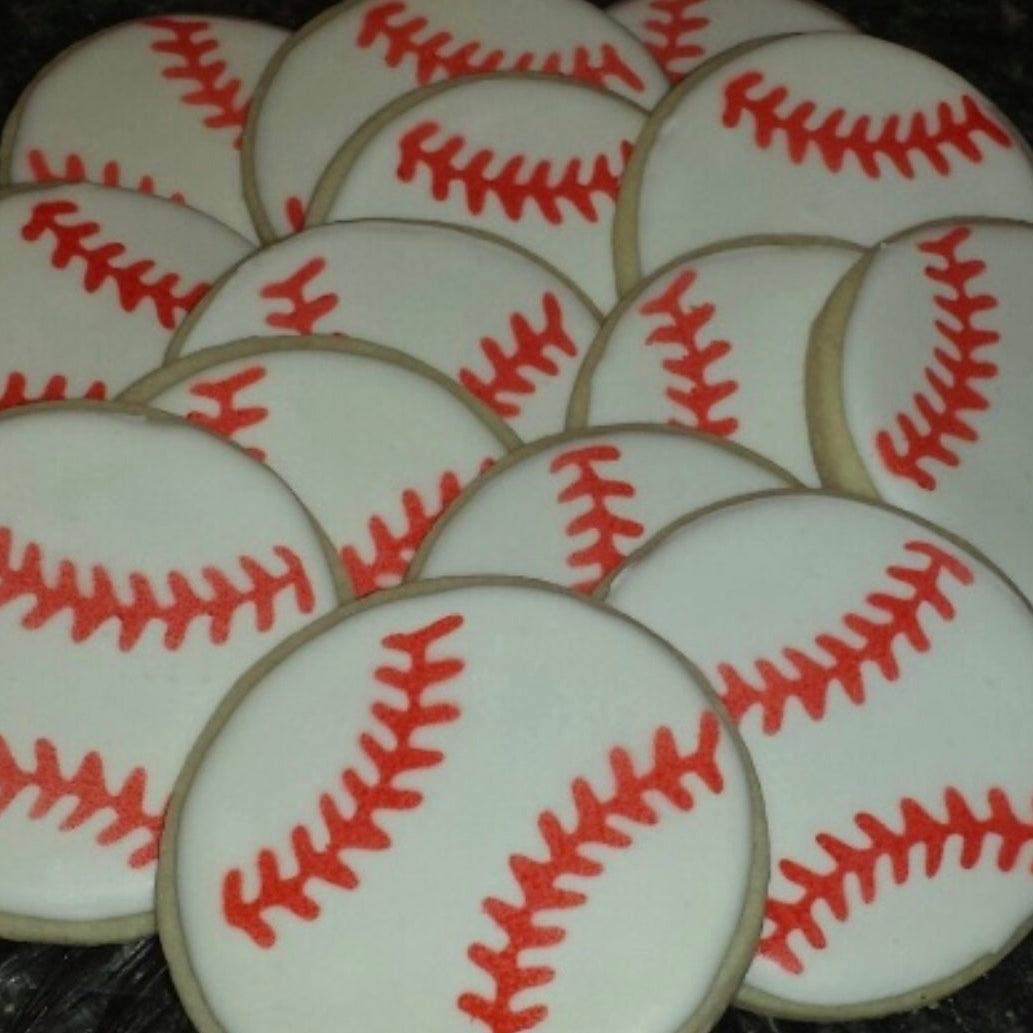 Baseball Cookie Stencil bakeartstencil