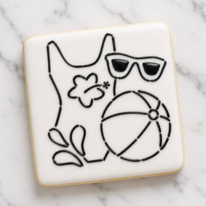 Seas the Day 3-piece Summer Stencil Set bakeartstencil