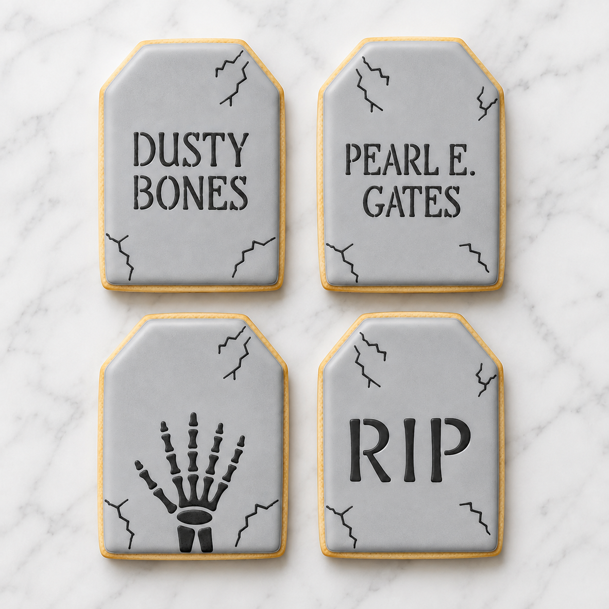 Tombstone Cookie Cutter & Stencil Set bakeartstencil