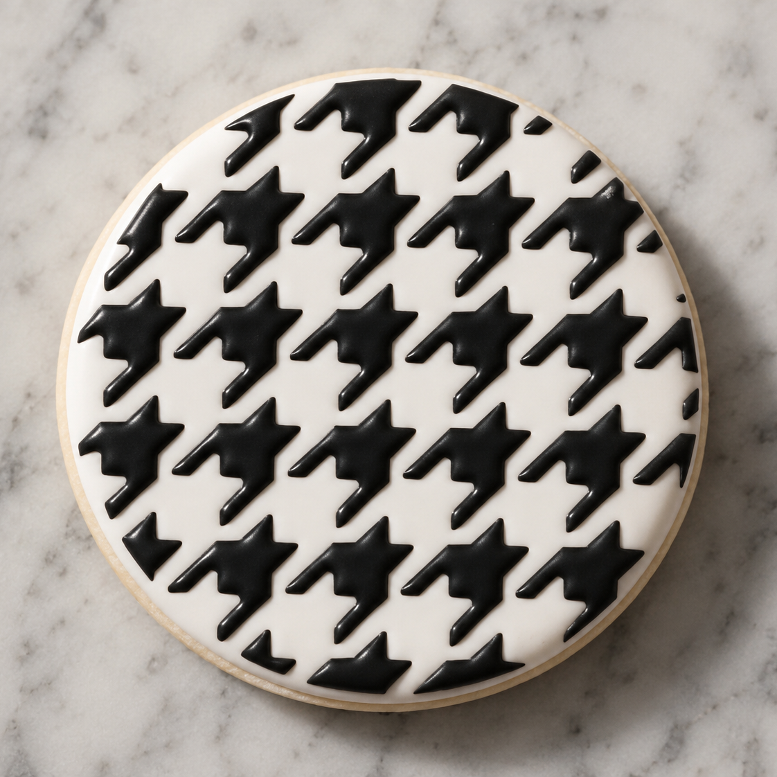 Houndstooth Pattern Cookie Stencil bakeartstencil