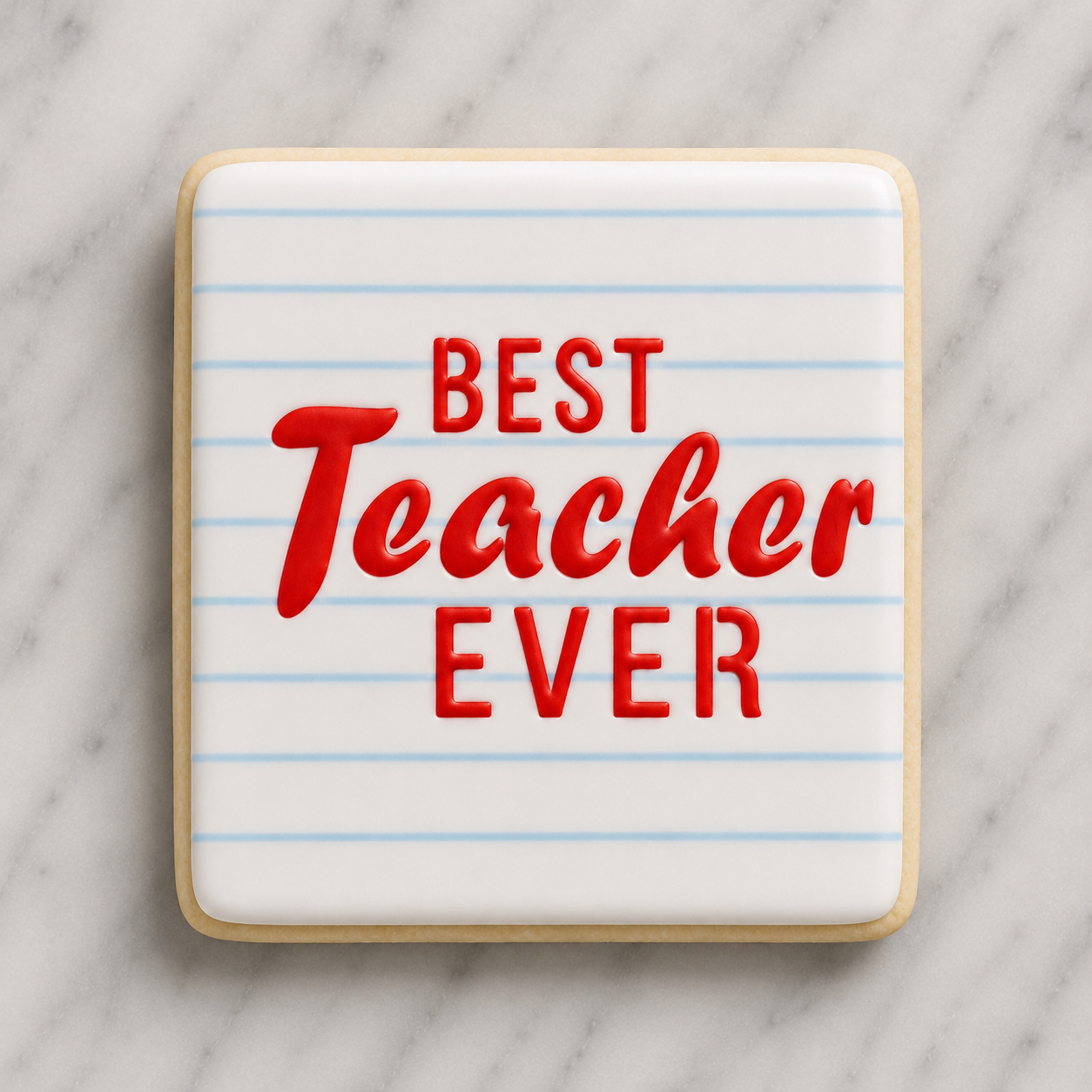 Best Teacher Ever Cookie Stencil bakeartstencil