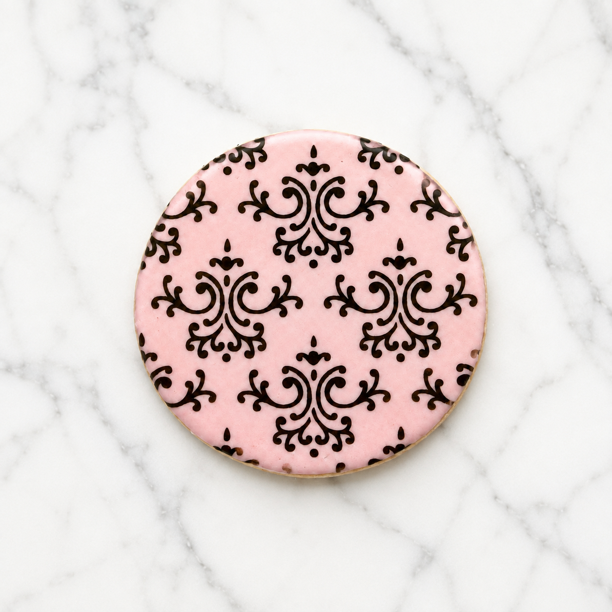 Lacey Damask Pattern Cookie Stencil bakeartstencil