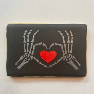 Skeleton Heart Cookie Stencil bakeartstencil