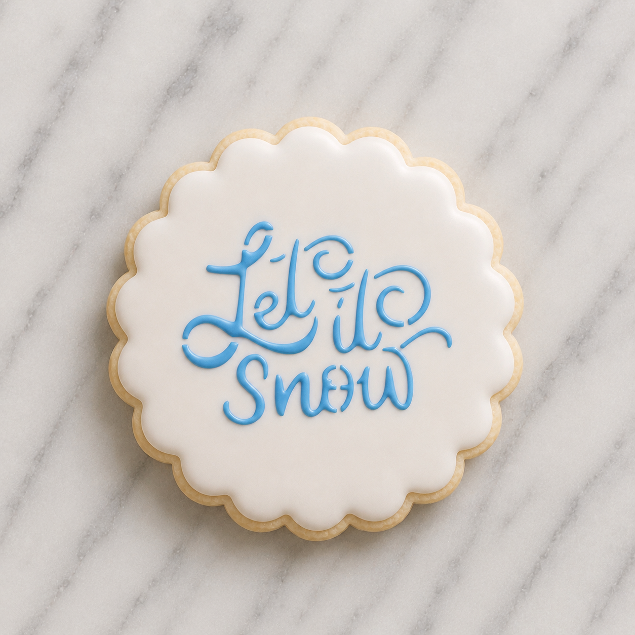 Let it Snow Cookie Stencil bakeartstencil