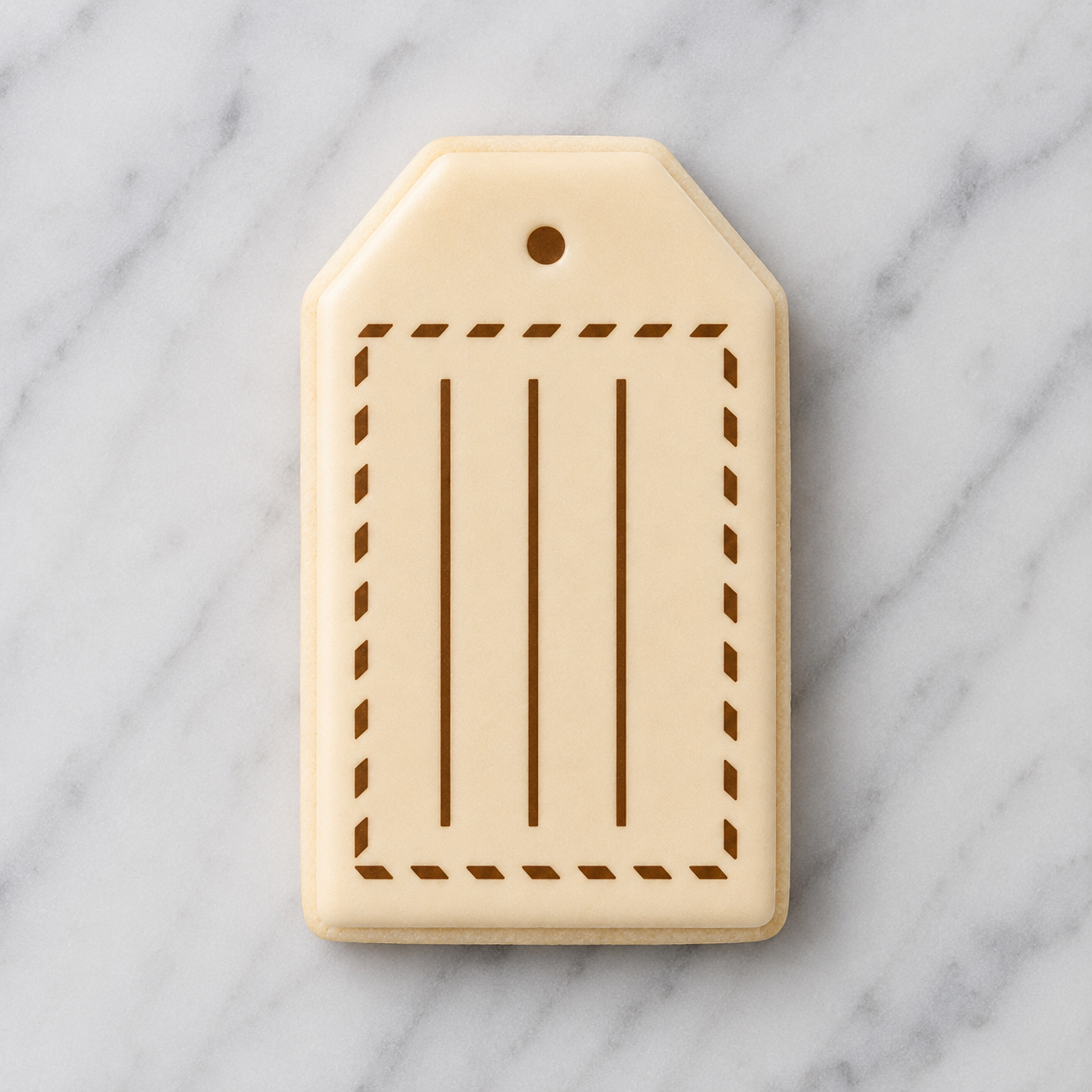 Luggage Tag Cookie Stencil bakeartstencil