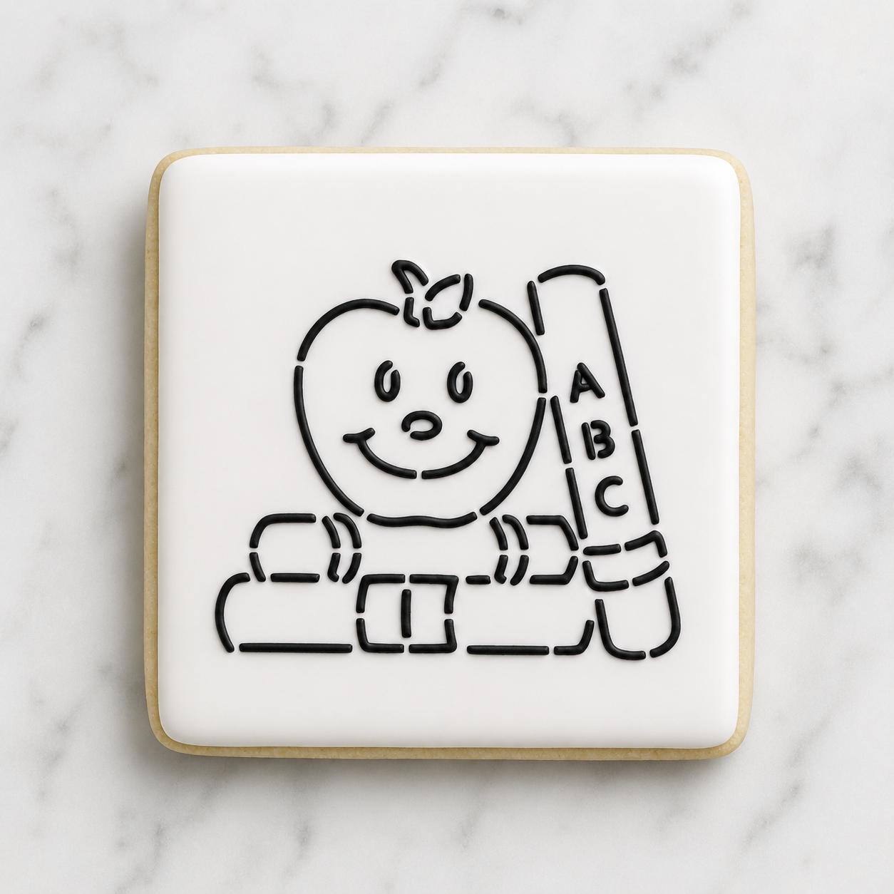 School Set PYO Cookie Stencil bakeartstencil
