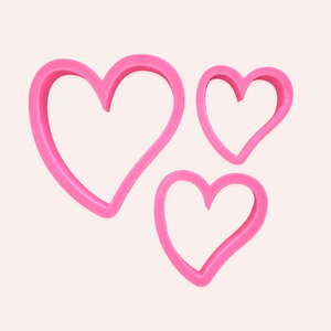 Wonky Heart Cookie Cutter bakeartstencil