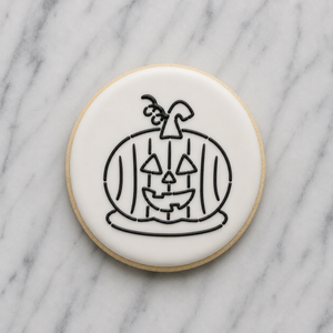 Cute Pumpkin PYO Cookie Stencil bakeartstencil