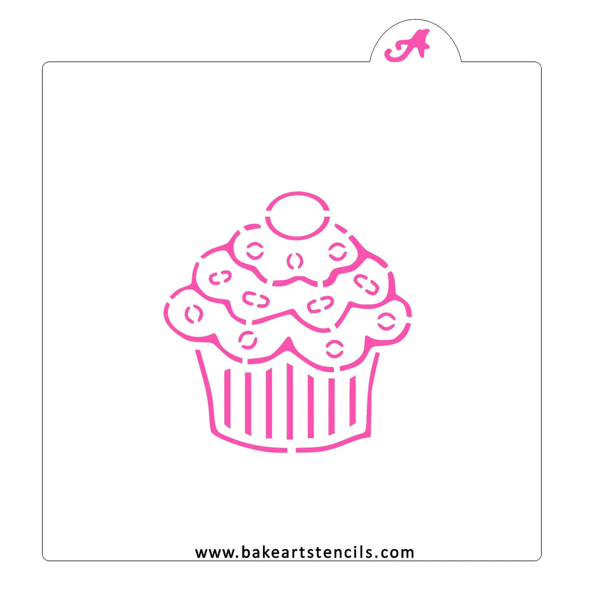 Cupcake PYO Cookie Stencil bakeartstencil