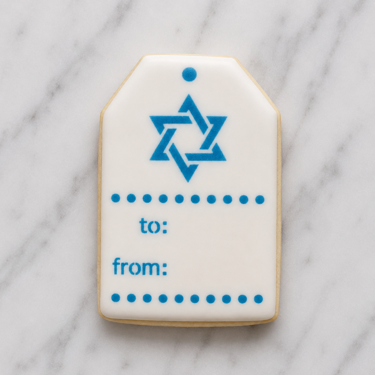 Hanukkah Gift Tag Cookie Stencil bakeartstencil
