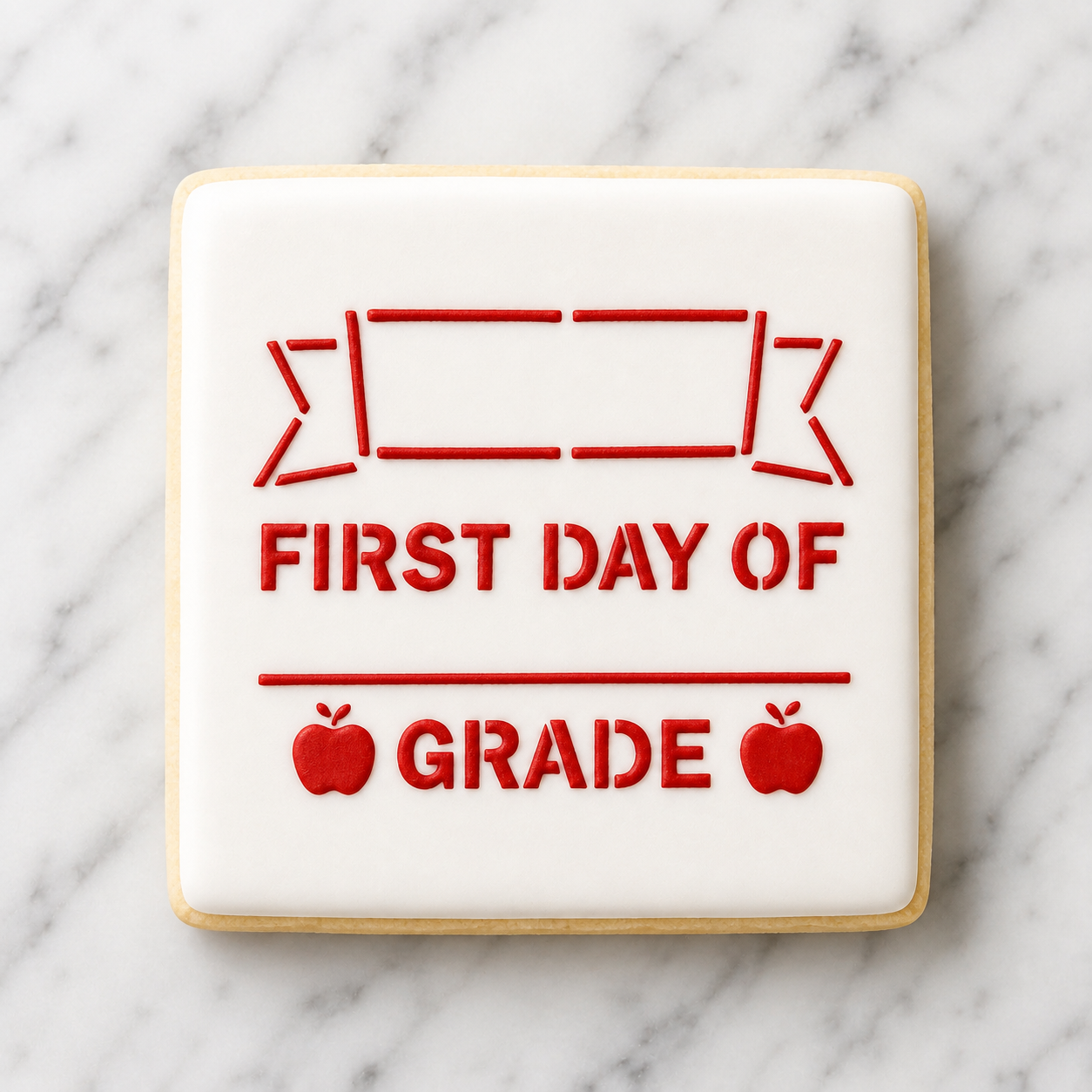 First Day of School Cookie Stencil bakeartstencil