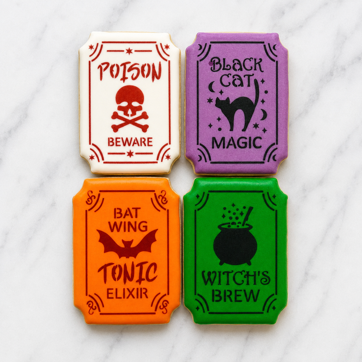Potion Label Cookie Cutter and Stencil Set bakeartstencil