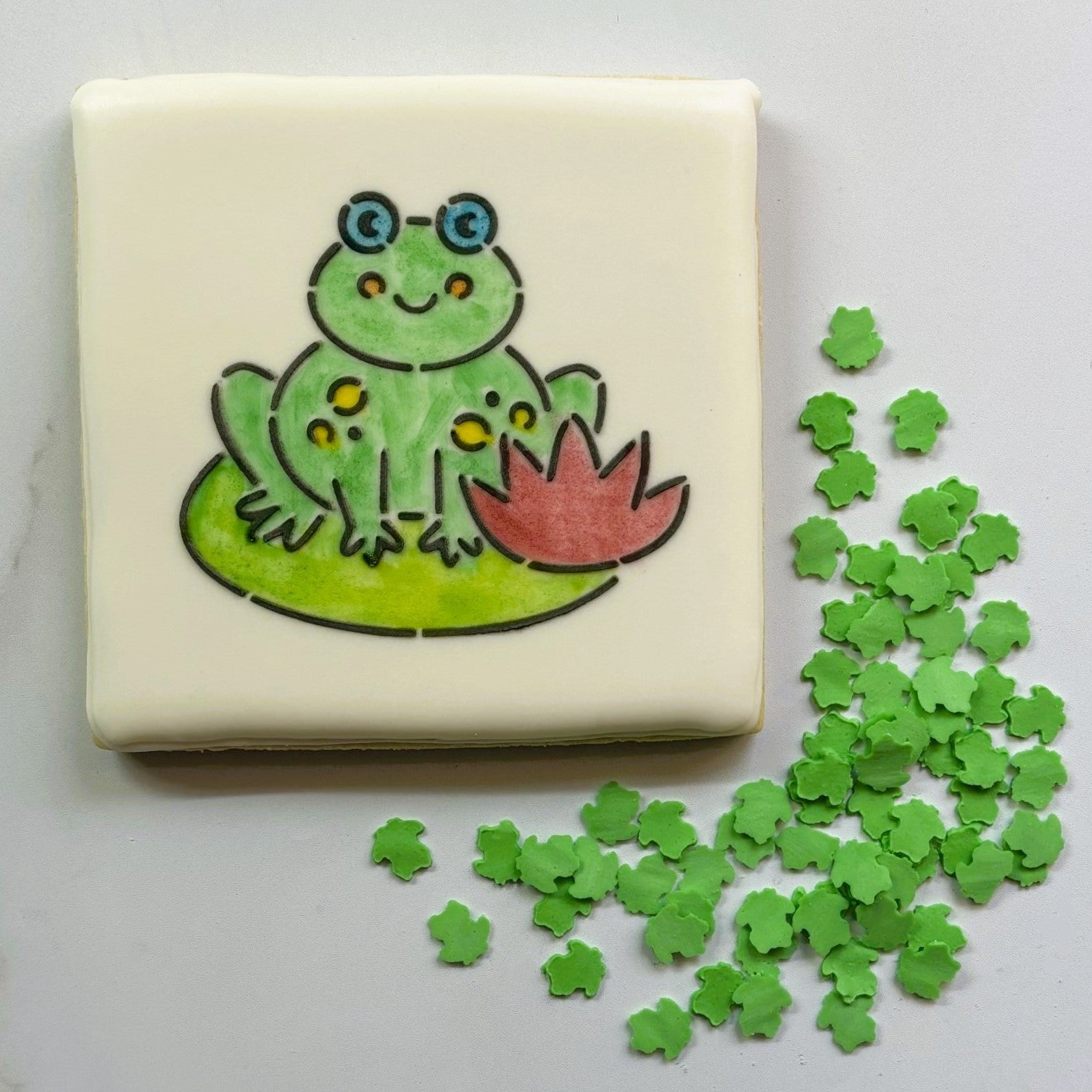 Frog PYO Cookie Stencil bakeartstencil