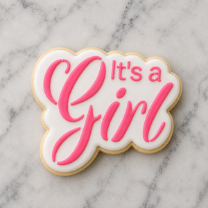 It's a Girl Cookie Cutter and Stencil bakeartstencil