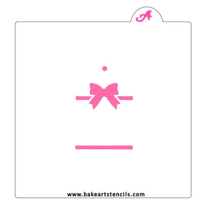 Gift Tag Cookie Cutter and Bow Stencil bakeartstencil