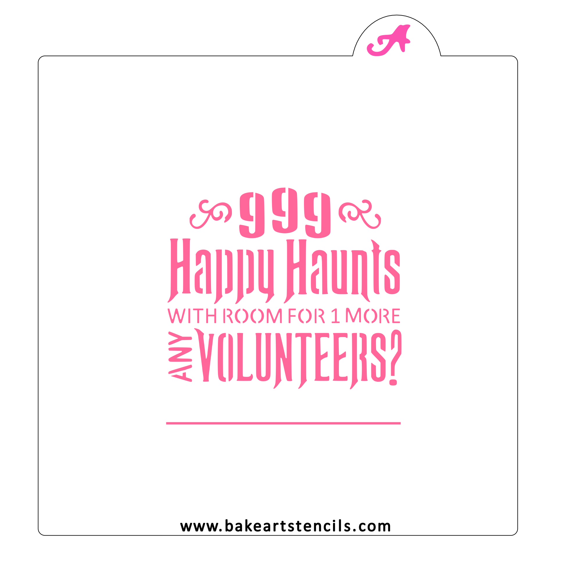 999 Happy Haunts Stencil bakeartstencil