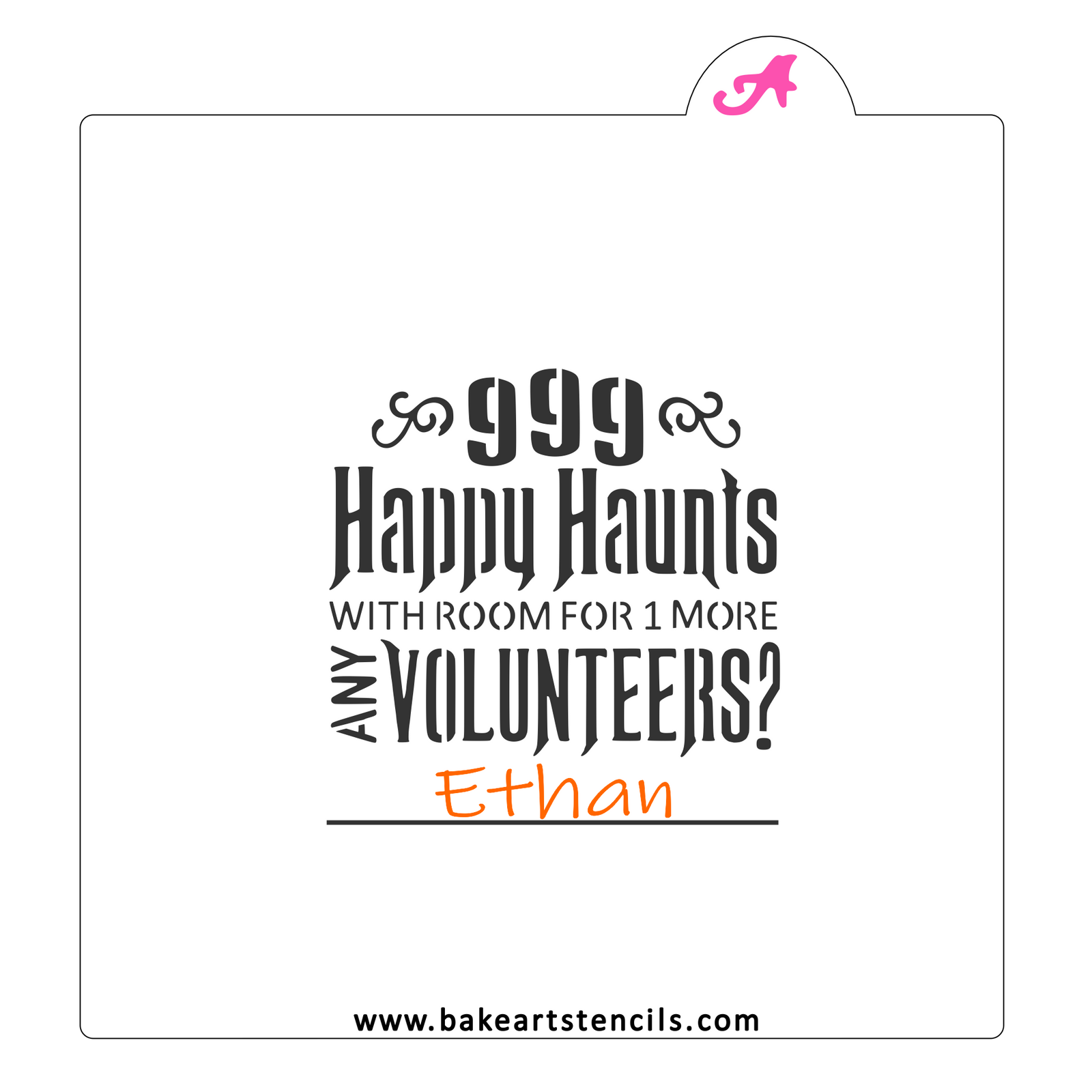 999 Happy Haunts Stencil bakeartstencil