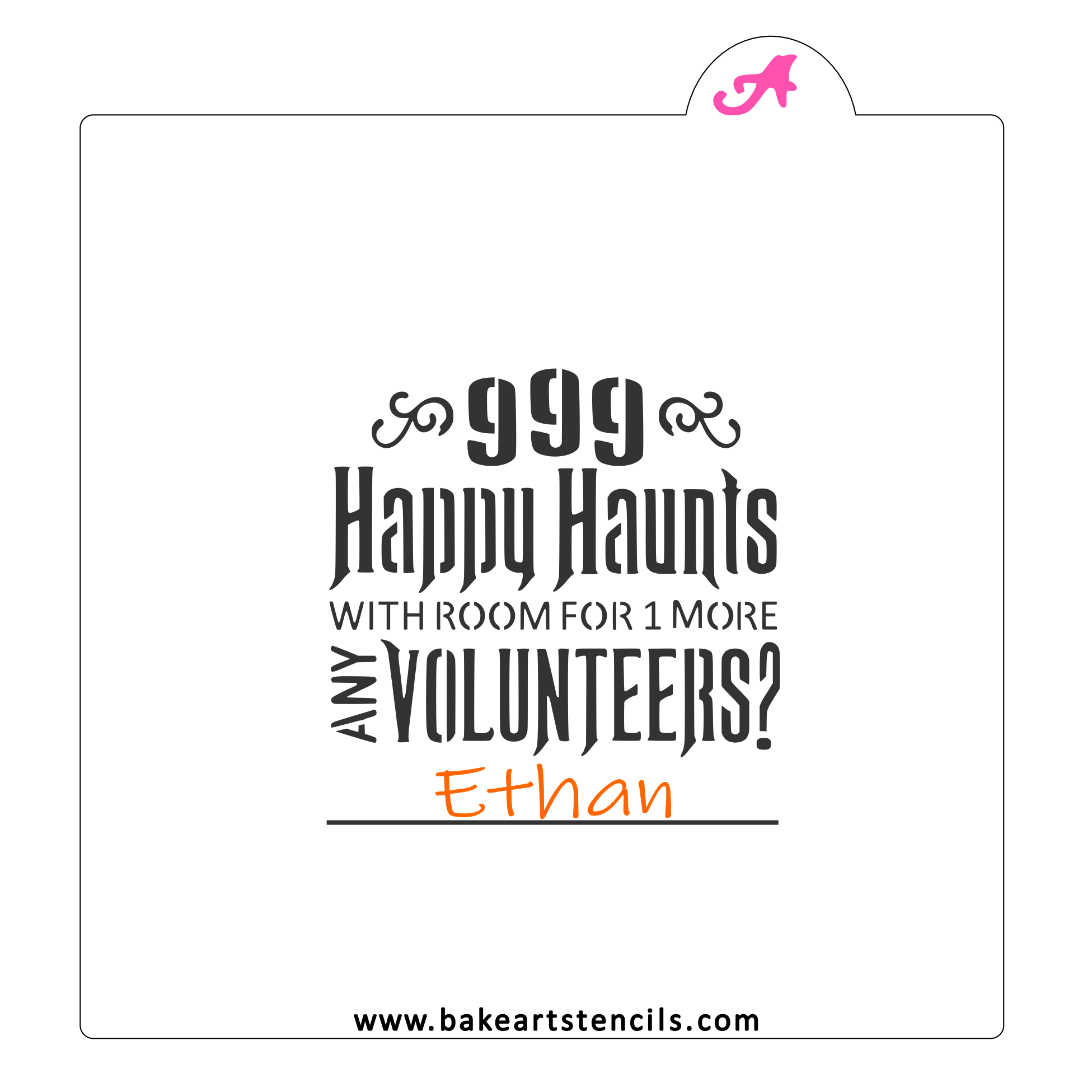 999 Happy Haunts Stencil bakeartstencil