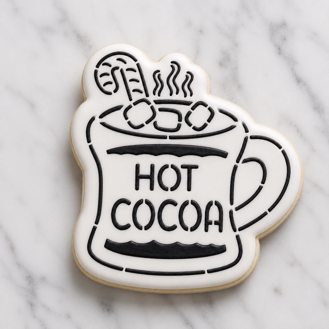 Hot Cocoa Cookie Cutter/Stencil bakeartstencil