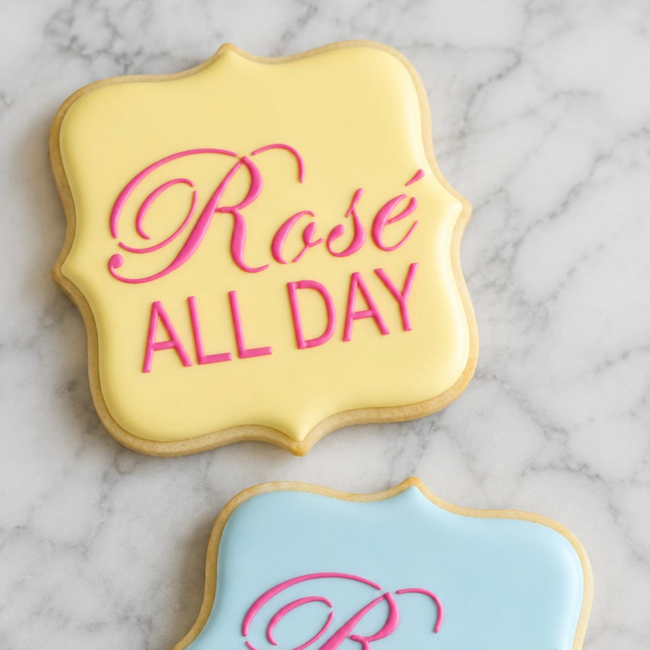 Rosè All Day Cookie Stencil bakeartstencil