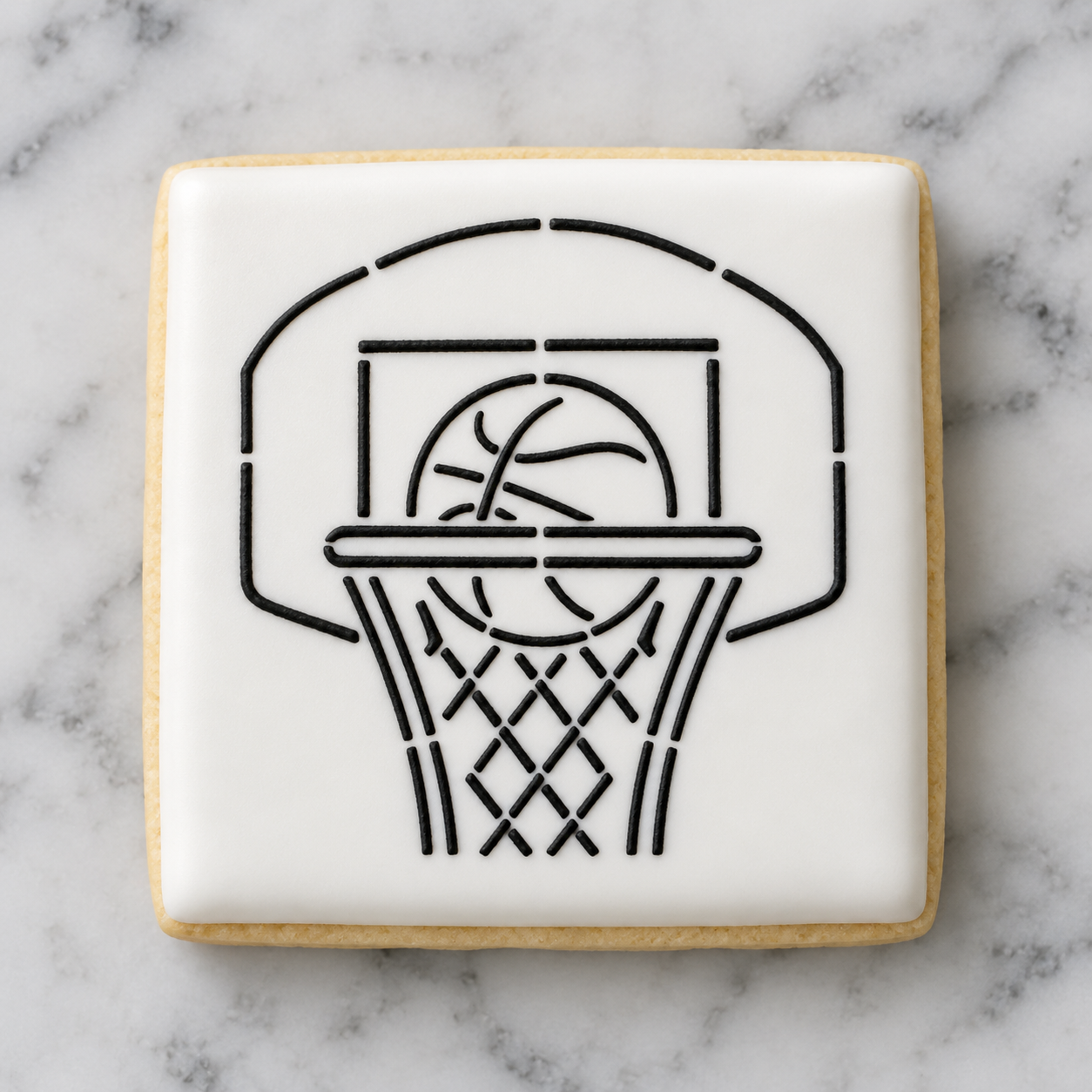 Basketball Hoop PYO Cookie Stencil bakeartstencils