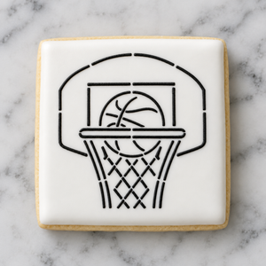 Basketball Hoop PYO Cookie Stencil bakeartstencils
