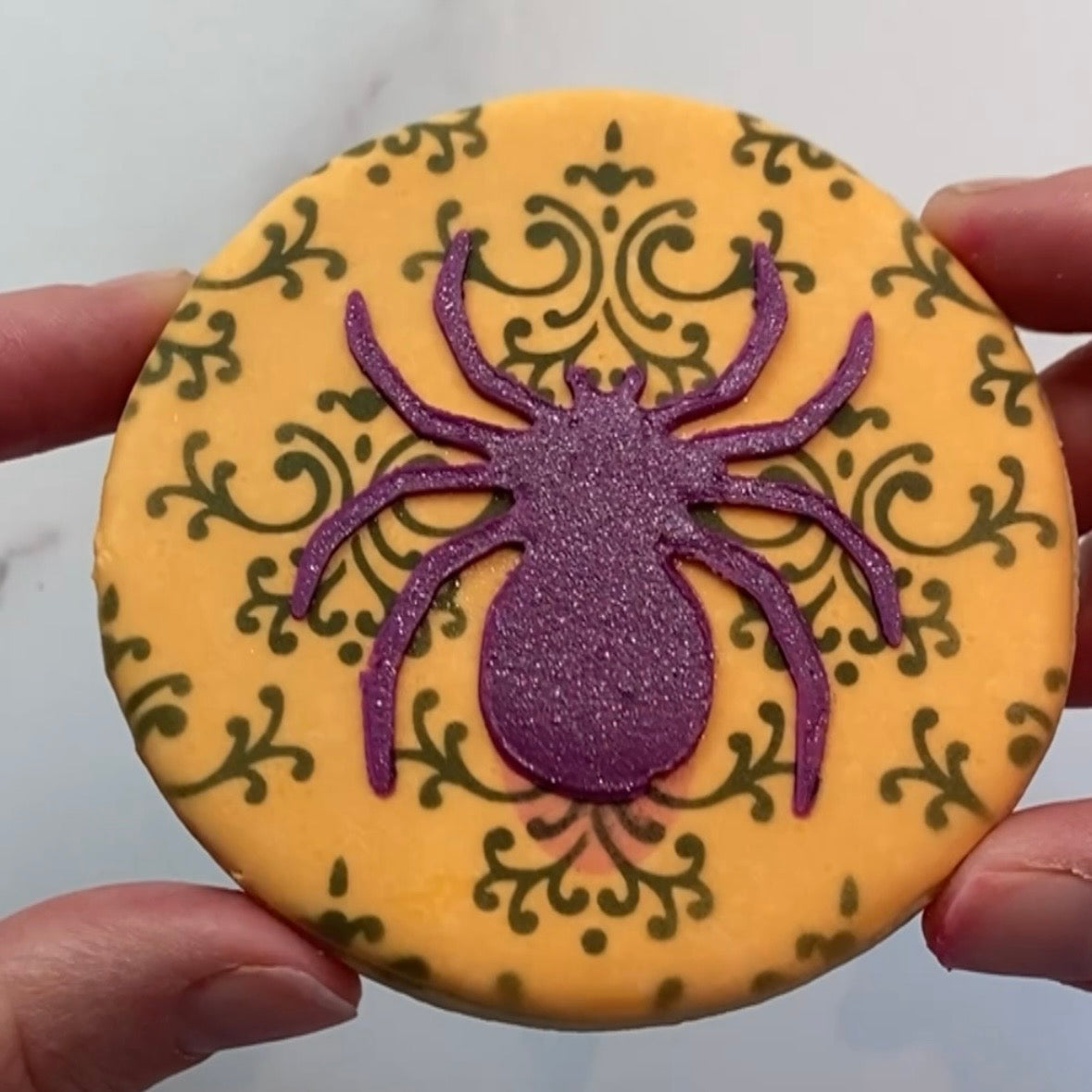 Spider Cookie Stencil bakeartstencil
