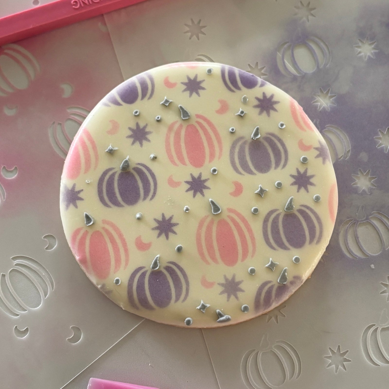Mystic Pumpkins Cookie Stencil bakeartstencil