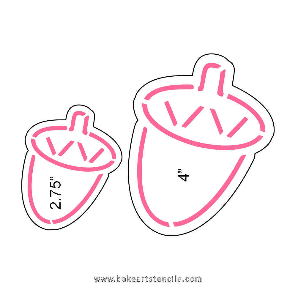 Acorn Cutter/Stencil bakeartstencils
