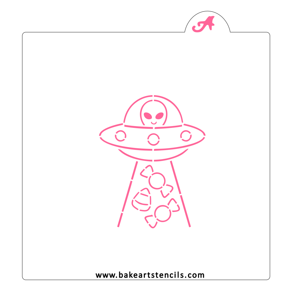 Alien Encounter PYO Cookie Stencil bakeartstencil