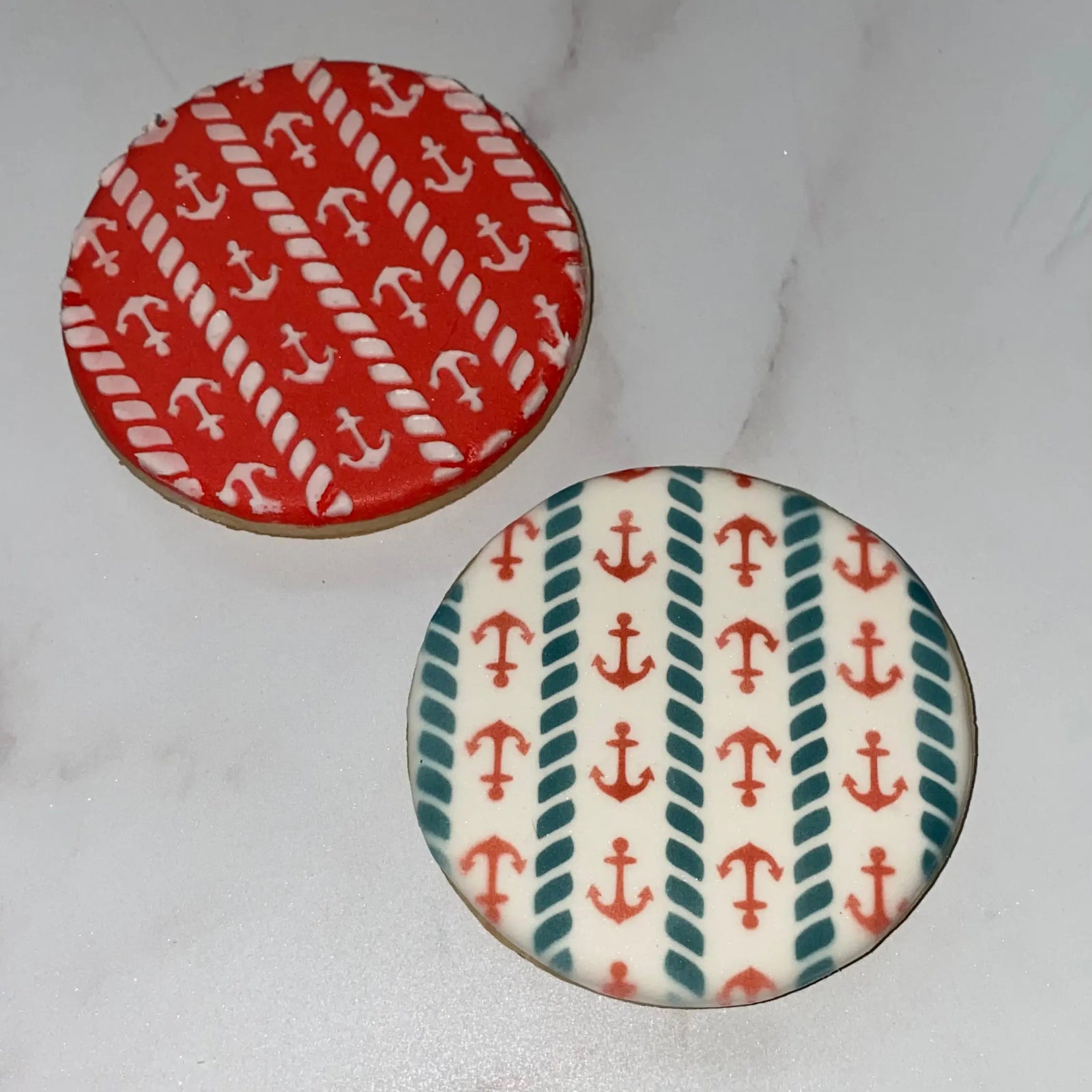 Anchor Stripes Cookie Stencil bakeartstencil