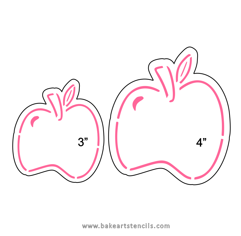 Apple Cookie Cutter bakeartstencil