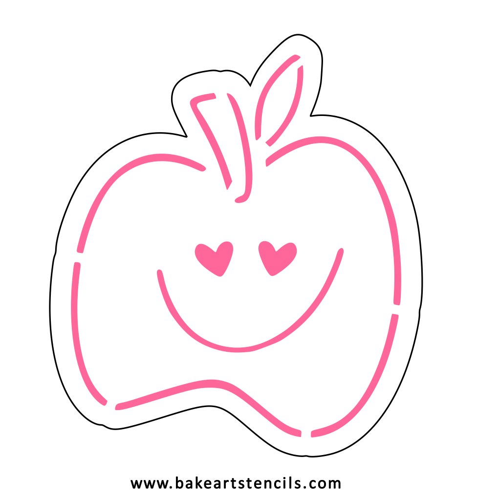 Apple of My Eye Cutter/Stencil Set bakeartstencil