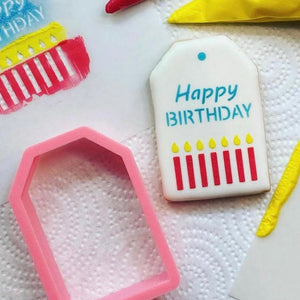 Straight Tag Cookie Cutter bakeartstencil