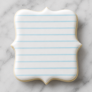 Notebook Paper Lines Cookie Stencil bakeartstencil