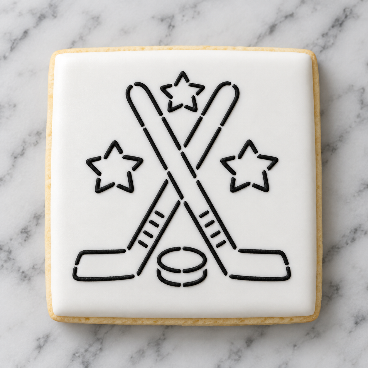 Hockey Game PYO Cookie Stencil bakeartstencil