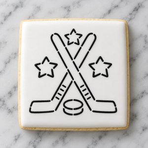 Hockey Game PYO Cookie Stencil bakeartstencil