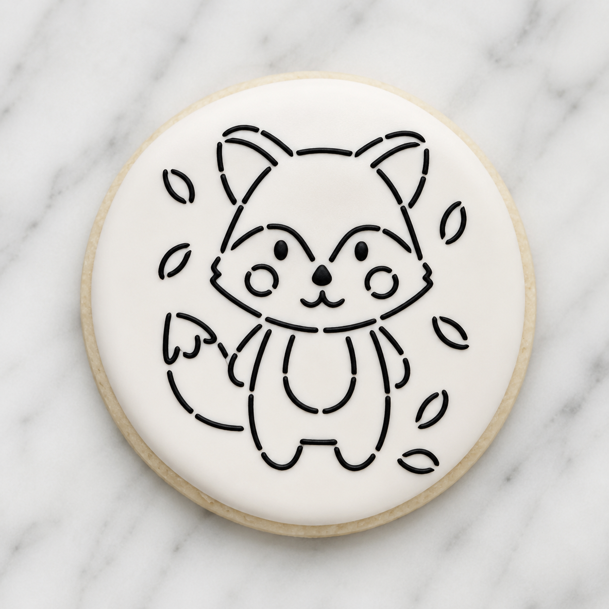 Fall Fox PYO Cookie Stencil bakeartstencil