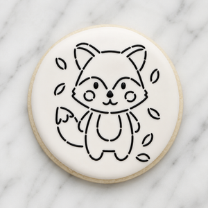 Fall Fox PYO Cookie Stencil bakeartstencil