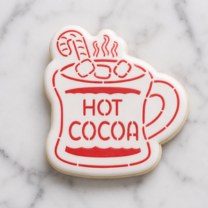 Hot Cocoa Cookie Cutter/Stencil bakeartstencil
