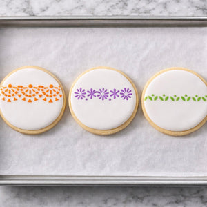 Fiesta Edger Cookie Stencil bakeartstencil