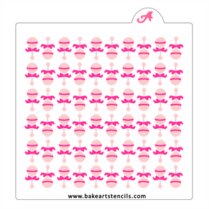Baby Rattles Stencil Set bakeartstencil